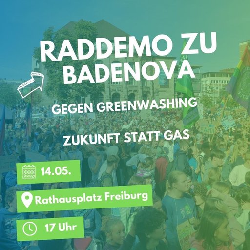 Raddemo gegen Badenova und "Zukunft Gas"