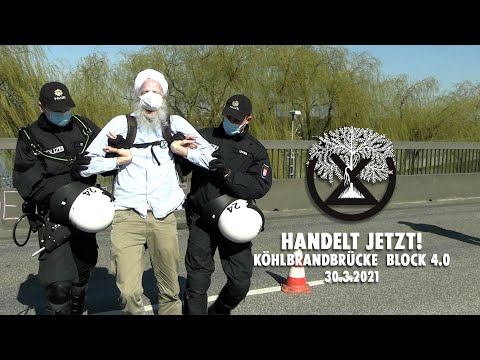 [XR Hamburg 30.3.2021] Klimakrise - Notaus! 4. Blockade der Köhlbrandbrücke.