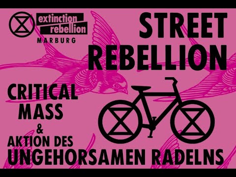 [XR Marburg 08.02.2020] Street Rebellion mit Critical Mass und Kreiselblockade