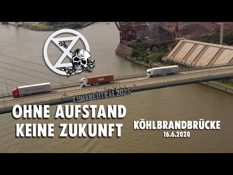 [XR Nordbündnis 16.6.2020] Blockierer blockieren im Hamburger Hafen - Klimaneutral 2025!