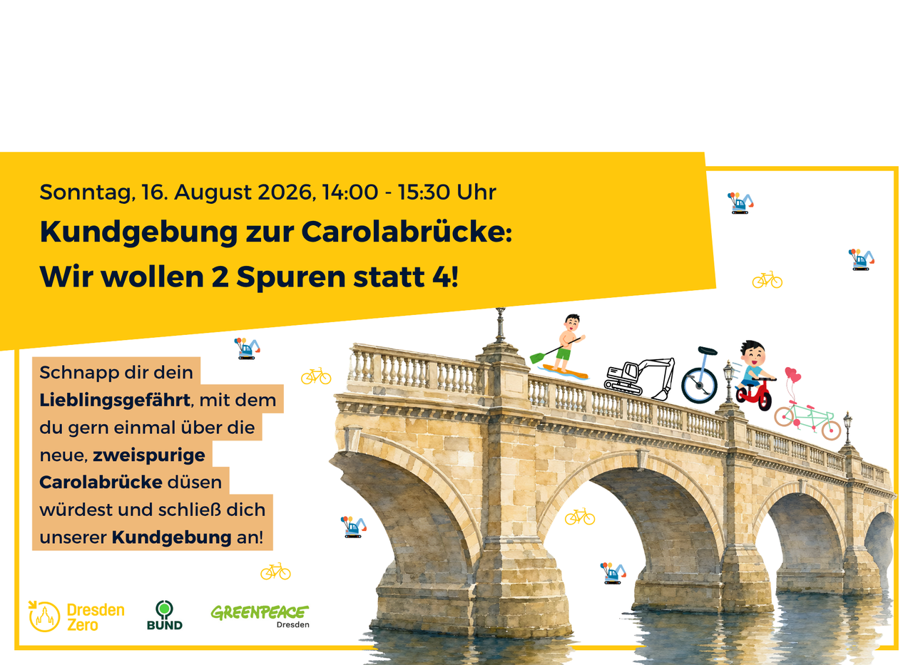 2 statt 4 Fahrspuren für die neue Carolabrücke!