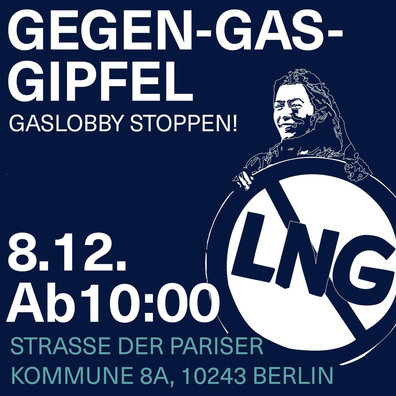 Protest gegen den fossilen World LNG Summit