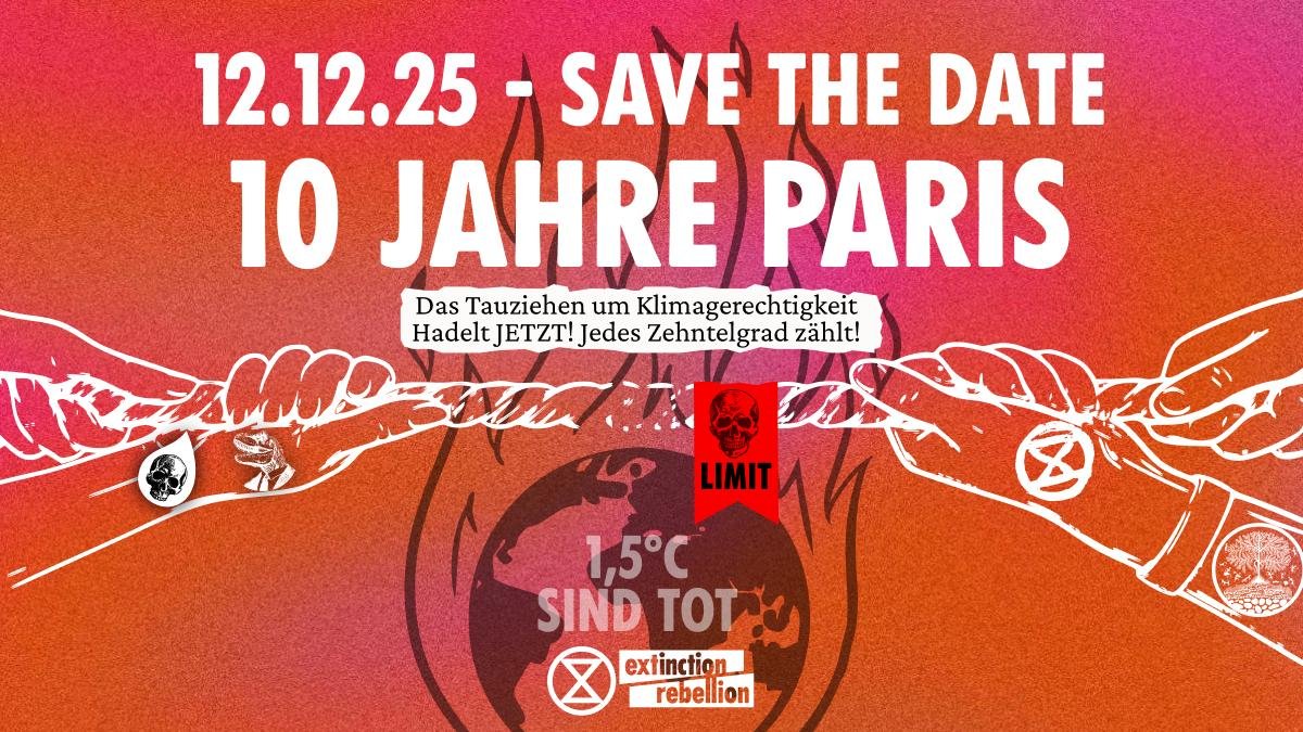SAVE THE DATE – 12. Dezember · 10 Jahre Pariser Klimaabkommen