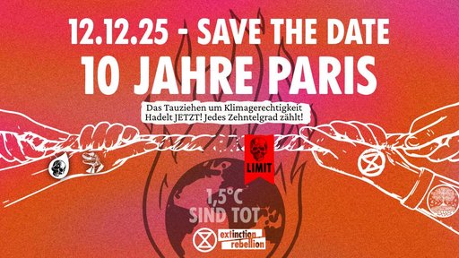SAVE THE DATE – 12. Dezember · 10 Jahre Pariser Klimaabkommen