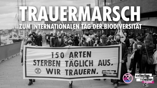 Trauermarsch zum internationalen Tag der Biodiversität