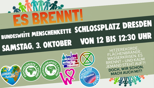 Menschenkette für Klimaschutz