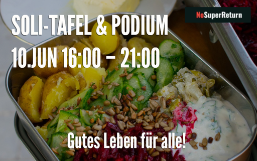 Mahnwache, Soli-Tafel & Podium