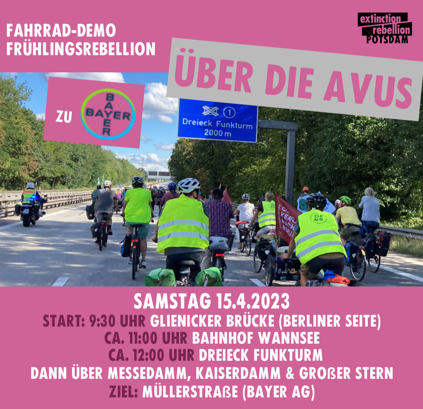 Fahrrad-Demo: Über die AVUS nach Berlin