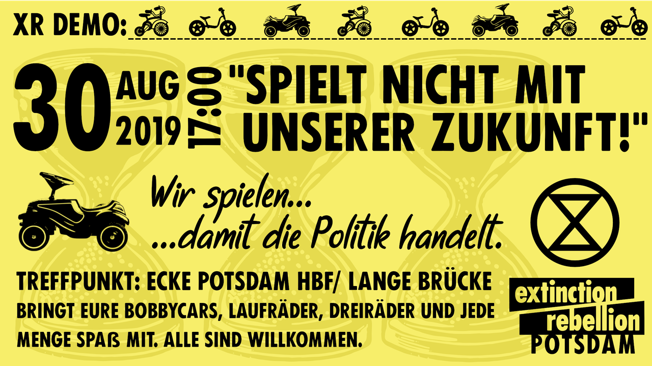 XR Bobbycar Demo: "Spielt nicht mit unserer Zukunft!"