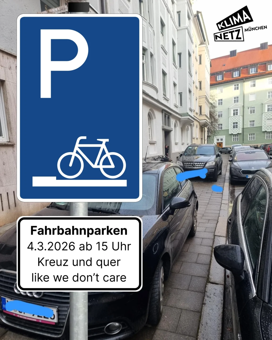 Fahrbahnparken –wie die Autos ...!
