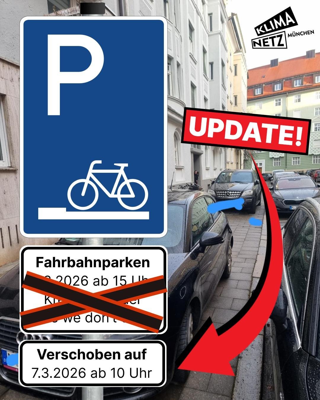 Fahrbahnparken –wie die Autos ...!