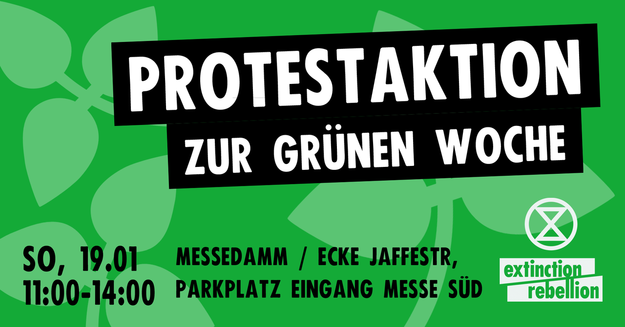 Protestaktion zur Grünen Woche