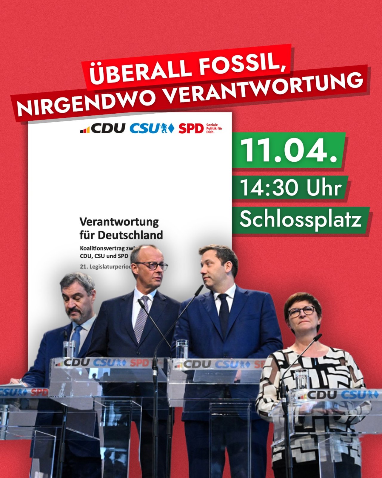 Demo zum 10-Jährigen den Pariser Abkommens