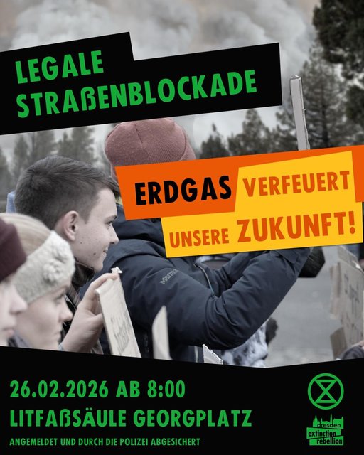 26.02. Straßenblockade - Erdgasausstieg positiv und gerecht gestalten
