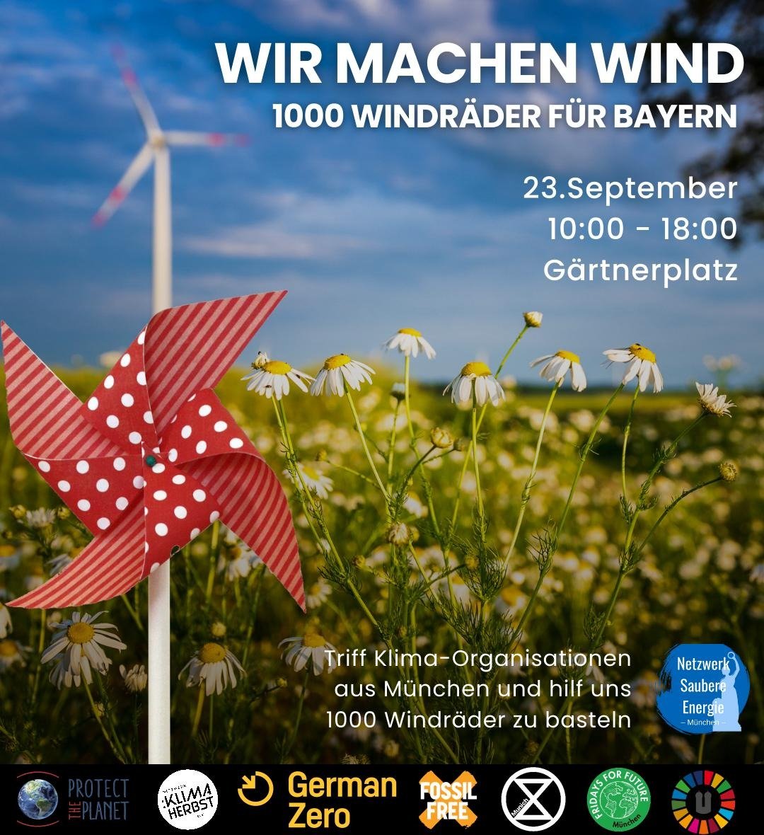🌀Aktionstag – 1000 Windräder für Bayern