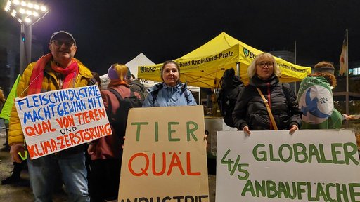 Gemeinsam gegen den  Fleischkongress  in  Mainz am 21.11.23